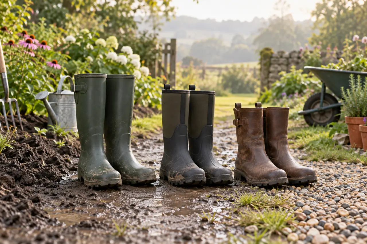 Choisir une botte de jardinage : semelle, matériau et forme selon votre terrain