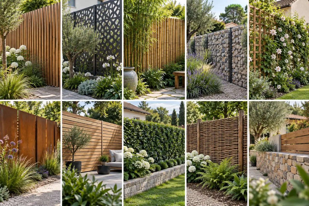 Clôture de jardin originale : 10 concepts pour structurer vos extérieurs