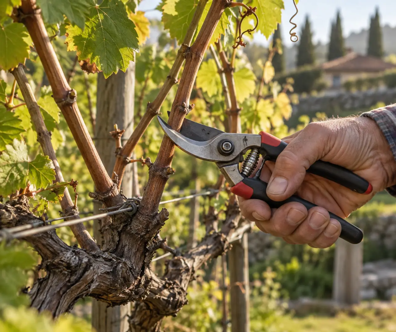 Le bon sécateur pour la vigne dépend d’abord du diamètre des sarments