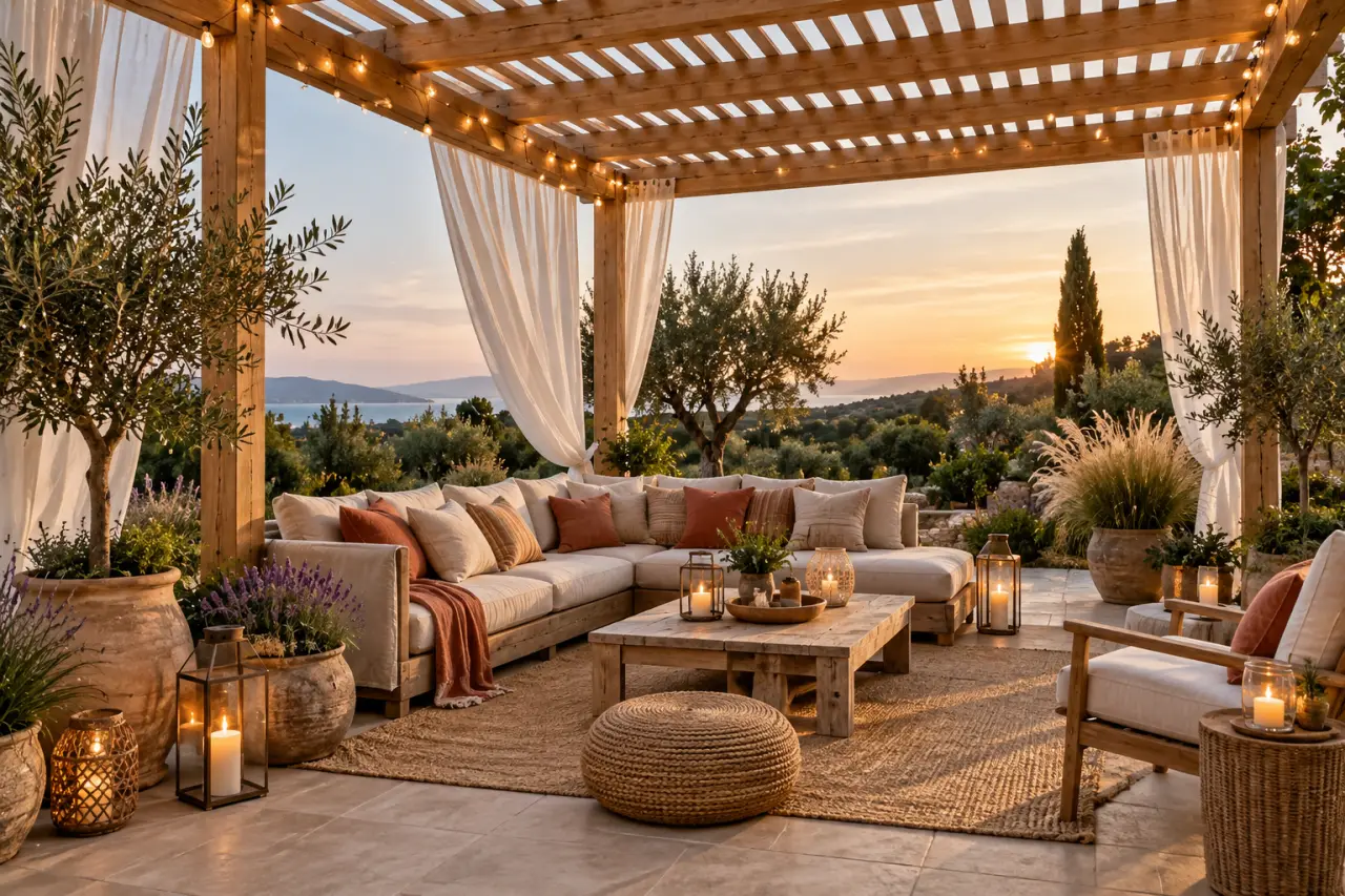 Décoration de pergola extérieure : créer un cocon lumineux sans fermer la terrasse