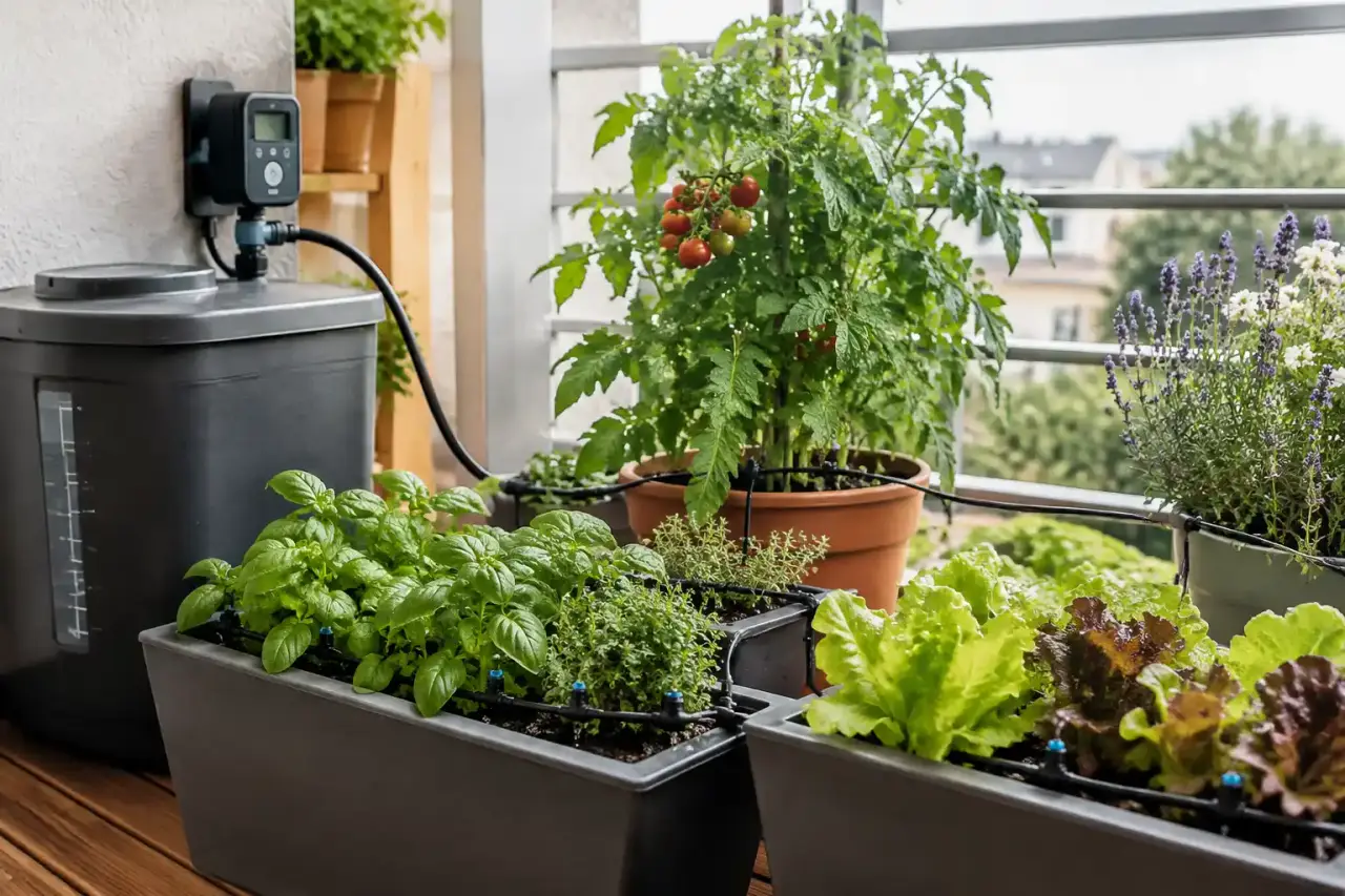 Arrosage automatique balcon : le débit et la réserve décident de l’autonomie